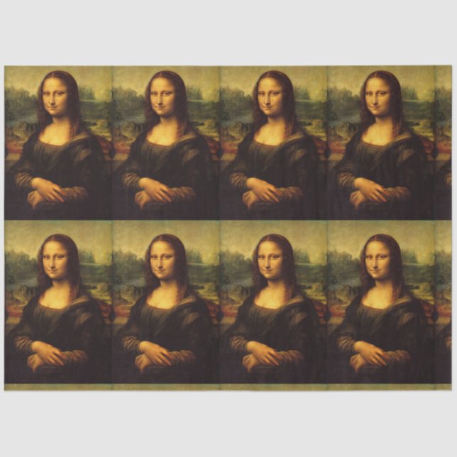 PAPEL DE TECIDOS ARTÍSTICOS DE MONA LISA LEONARDO  (Frente )
