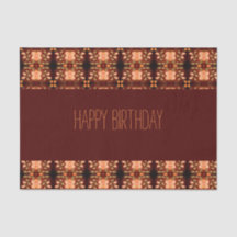 Papel de tecidos de aniversário florado de laranja