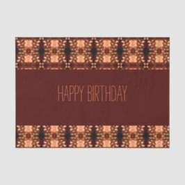 Papel de tecidos de aniversário florado de laranja