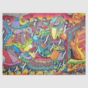 papel de tecidos de arte de rua