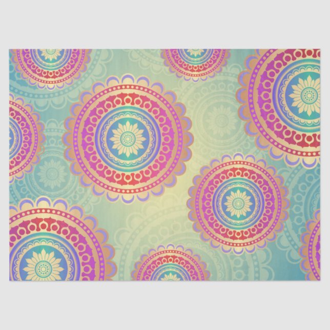 papel de tecidos de arte hindi (Frente )