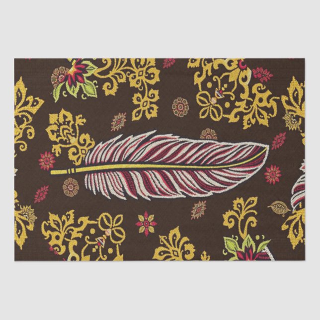 Papel de tecidos de beleza em penas (Frente )