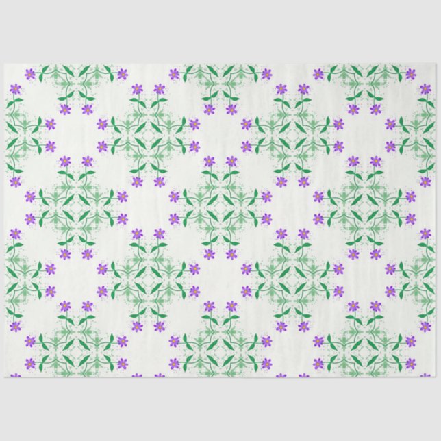 papel de tecidos de botânica púrpura (Frente )