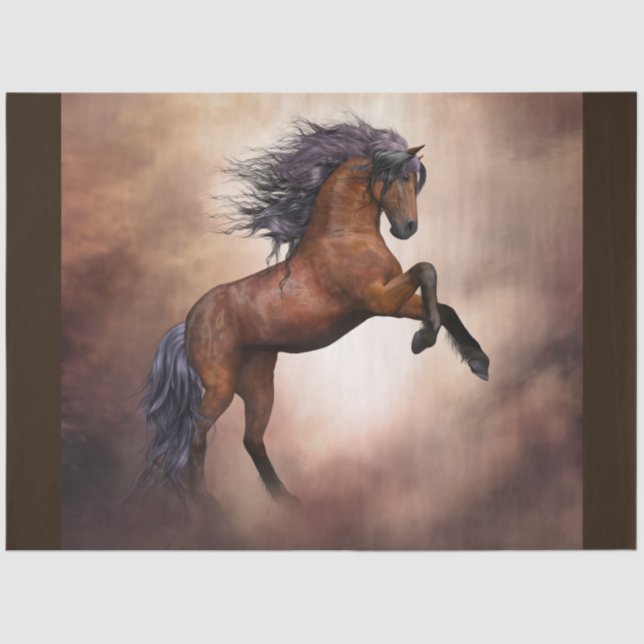 papel de tecidos de cavalos de criação (Frente )