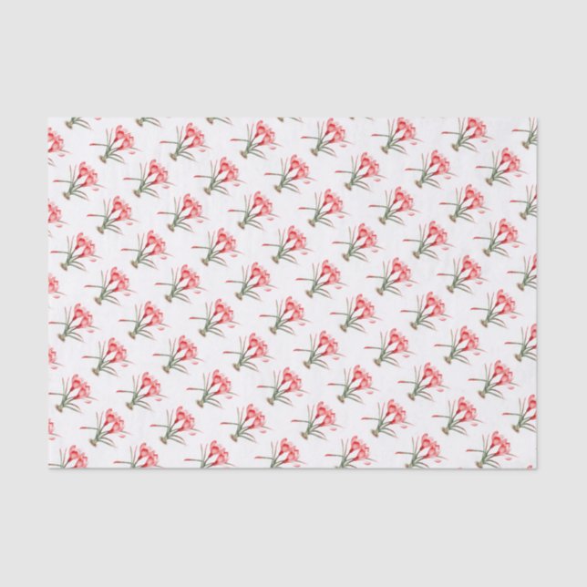 papel de tecidos de cor laranja vermelha crocus aq (Frente )