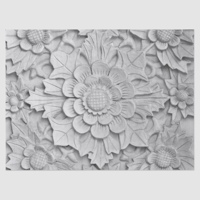 papel de tecidos de escultura de flores (Frente )