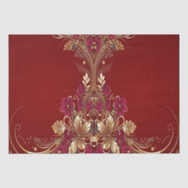 Papel de tecidos de férias Dourados vermelhos