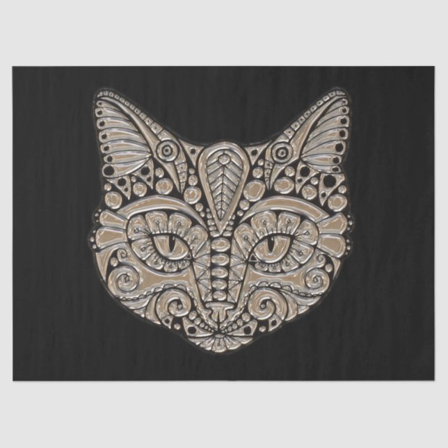 papel de tecidos de gatos-joias (Frente )