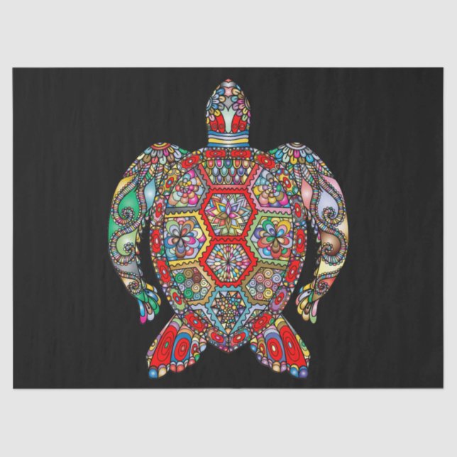 papel de tecidos de tartaruga marinha (Frente )