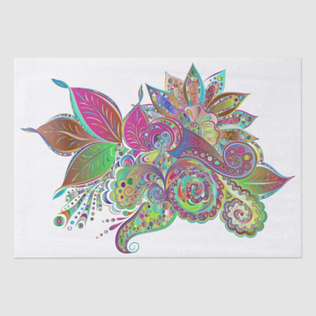 papel de tecidos do buquê arco-íris (Frente )