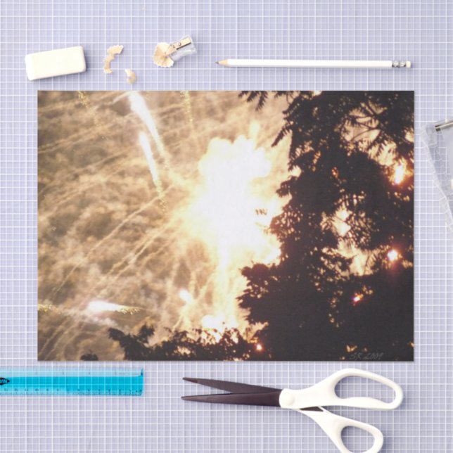 Papel de tecidos Fireworks 15 (Arte )