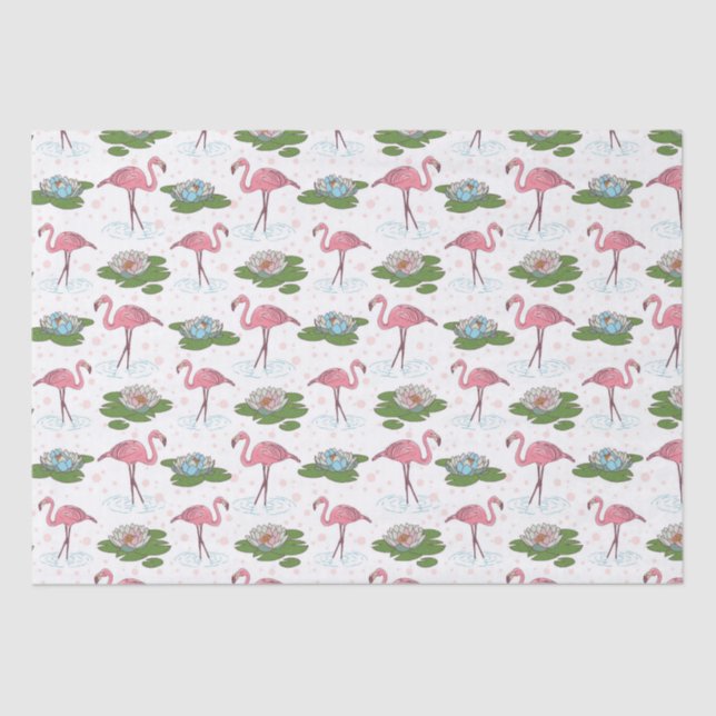 papel de tecidos florais rosa flamingo (Frente )