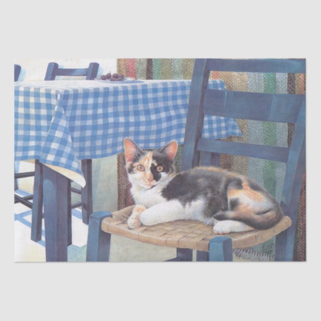 PAPEL DE TECIDOS PINTADOS DE GATO (Frente )