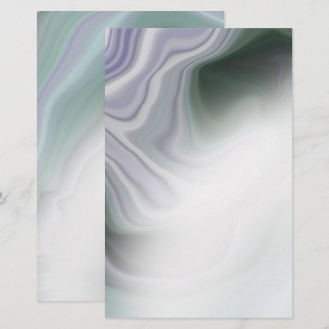 Papel de Vazio de Agate Verde Dusty Sage Jade (Frente/Verso)