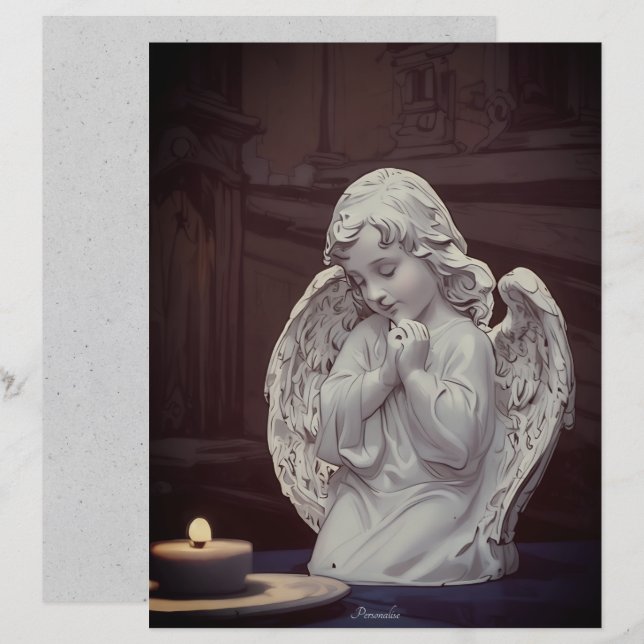 Papel de velas para velas de Angel Cherub (Frente/Verso)