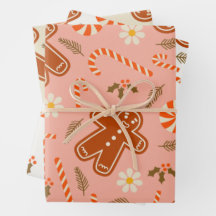 Papel Decor de Natal do Homem-Pão-Gingerente dos a
