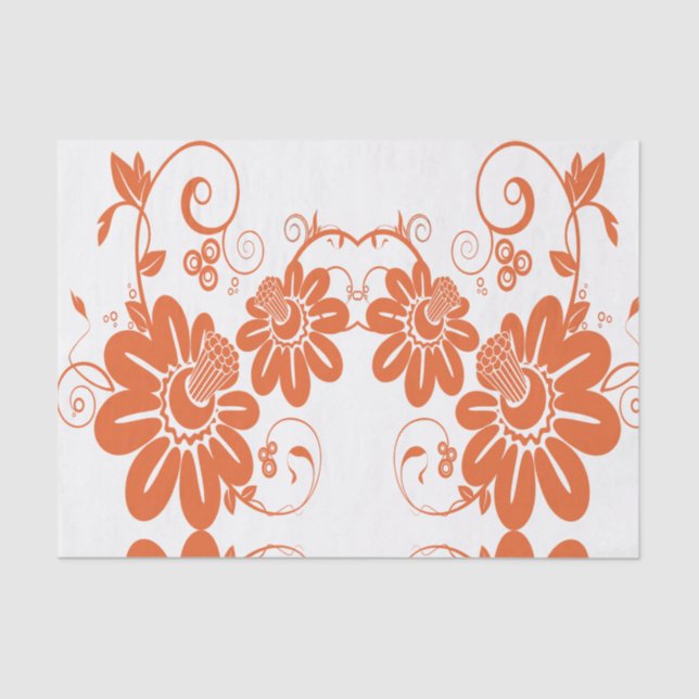 Papel decorativo para tecidos florais (Frente )