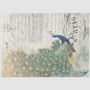 Papel Decoupage de Ephemera Peacock