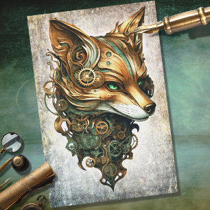 Papel Decoupage de Fox Fox Steampunk