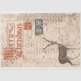 Papel Decoupage de Veado de Natal