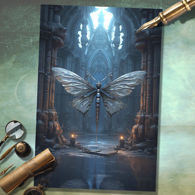 Papel Decoupage do Dragonfly 3 Gótico (Criador carregado)