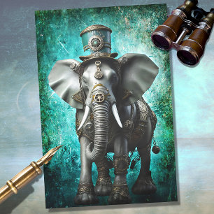Papel Decoupage do Elefante Steampunk 4