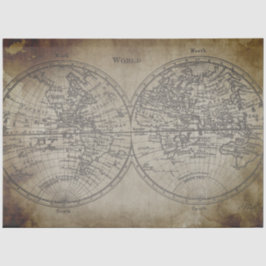 Papel Decoupage do Mapa Mundial