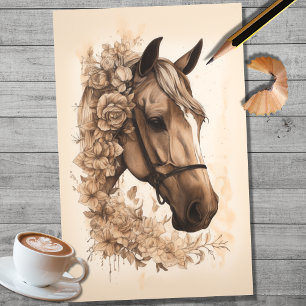 Papel Decoupage do Pêncil Horse Art 2