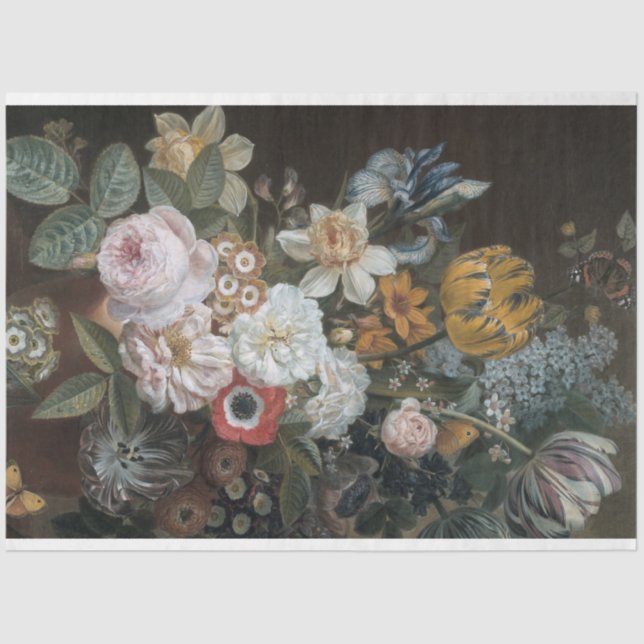 Papel Decoupage Floral de Arte Finas (Frente )