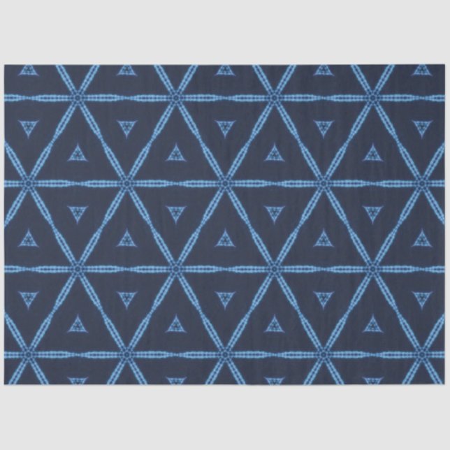 Papel Decoupage Têxtil Africano Indigo (Frente )