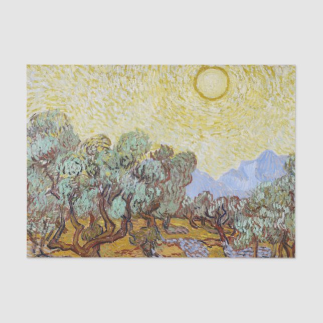 Papel Decoupage Van Gough das Oliveiras (Frente )