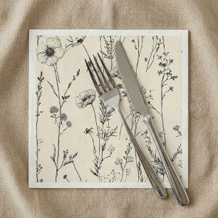 Papel Delicar guardanapo de flores silvestres