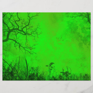 Papel do álbum de recortes da cena da natureza