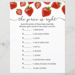 Papel do jogo "o preço está certo"