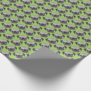 Papel do papel de embrulho do Pug