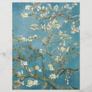PAPEL DO SCRAPBOOK :VAN GOGH : ALMOND BLOSSOM