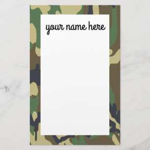 Papel dos artigos de papelaria de Camo