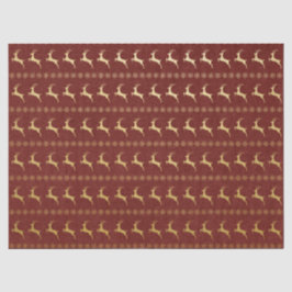 Papel dos Tecidos de Natal de Reindeer Vermelho e 