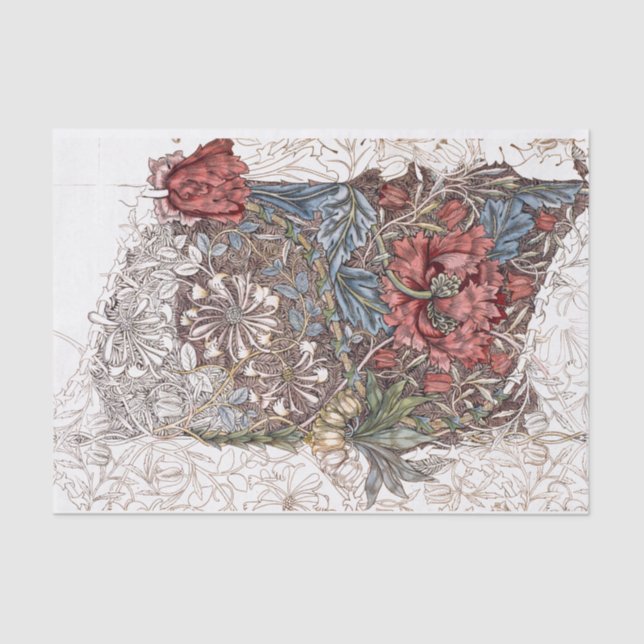 PAPEL DOS TECIDOS: WILLIAM MORRIS : WILD TULIP (Frente )