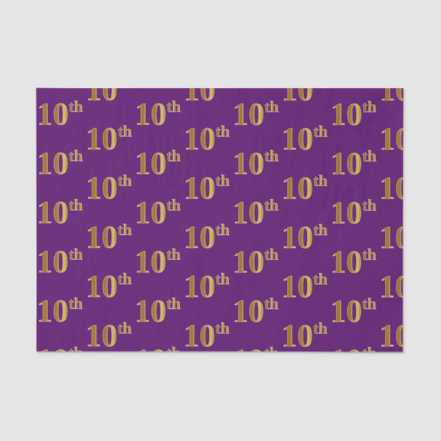 Papel Dourado 10º (Décimo), Roxo (Frente )