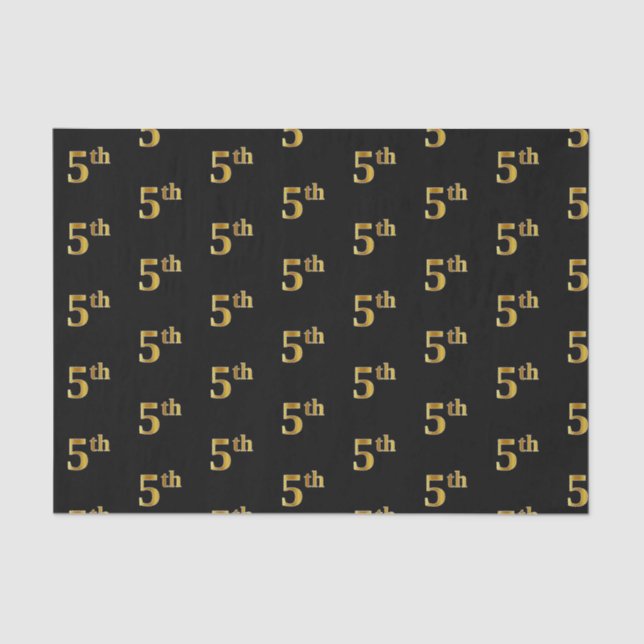 Papel Dourado, preto, 5 (quinto) de Evento (Frente )
