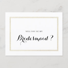 papel dourado você será meu cartão dama de honra