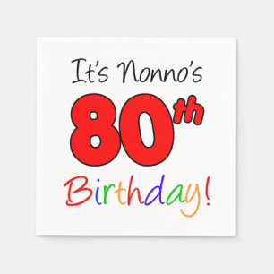Papel É guardanapo do aniversário do 80 de Nonno