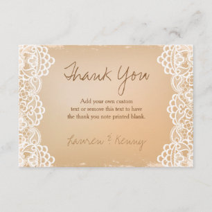 Papel e laço, obrigado cartões