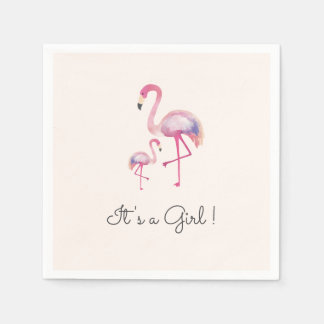Papel É uma Flamingo de Bebê Menina Guardanapo para Chuv