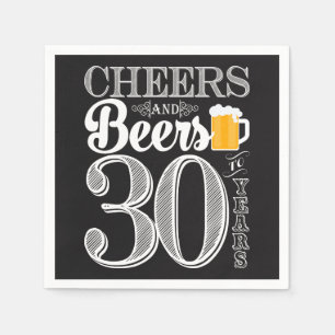 Papel Elogios e cervejas a 30 anos de guardanapo do