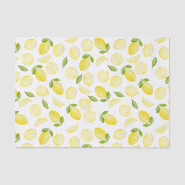 Papel em Tecido de Limão Amarelo (Frente )