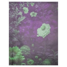 Papel Escarpado Floral e Roxo Vintage