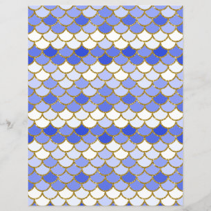 Papel Escrapbook Azul Smermaid