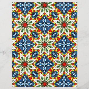 Papel Escrapbook Flores e Diamantes